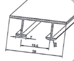 Gardin glidere U-profil 20 stk,