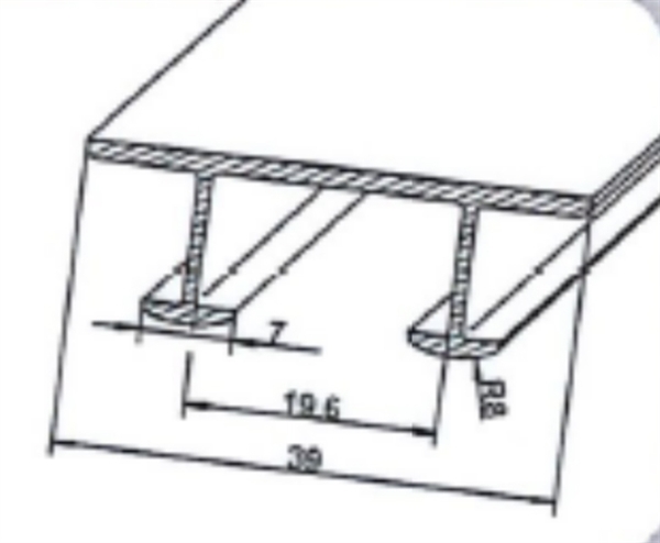 Gardin glidere U-profil 20 stk,