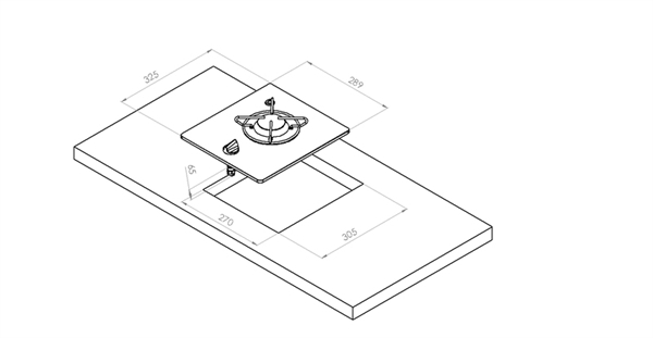 Carbest Indbygget gaskomfur 1-brænder