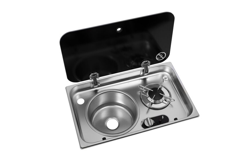 Carbest kogeplade/vask-kombination - Højre håndvask