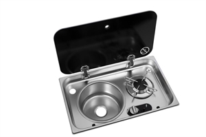 Carbest kogeplade/vask-kombination - Venstre håndvask