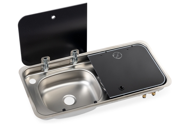 Carbest Komfur-vask kombination – med 2-delt glasafdækning