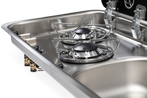 Carbest  Komfur-vask kombination, 726x346x140mm, 30mbar, piezo-tænding, vask 