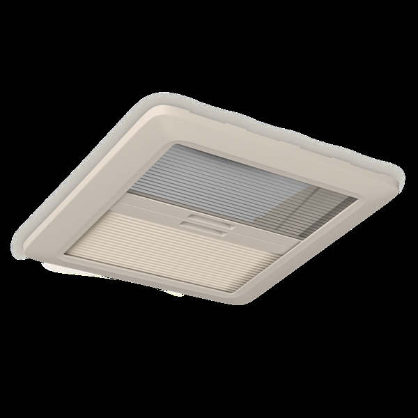Dometic Mini Heki FL tagluge, 400 × 400 mm, med tvungen ventilation, tagtykkelse 43-60 mm