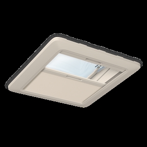 Dometic Mini Heki FL tagluge, 400 × 400 mm, med tvungen ventilation, tagtykkelse 43-60 mm