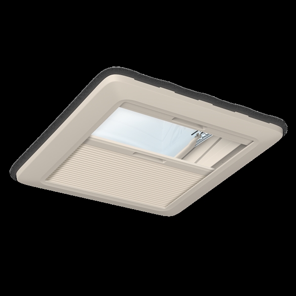 Dometic Mini Heki FL tagluge, 400 × 400 mm, med tvungen ventilation, tagtykkelse 43-60 mm