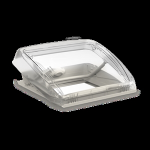 Dometic Mini Heki FL tagluge, 400 × 400 mm, med tvungen ventilation, tagtykkelse 43-60 mm