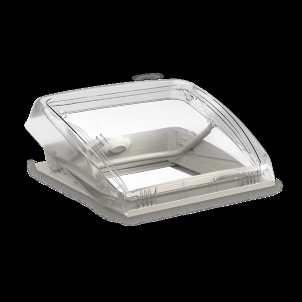 Dometic Mini Heki FL tagluge, 400 × 400 mm, med tvungen ventilation, tagtykkelse 43-60 mm