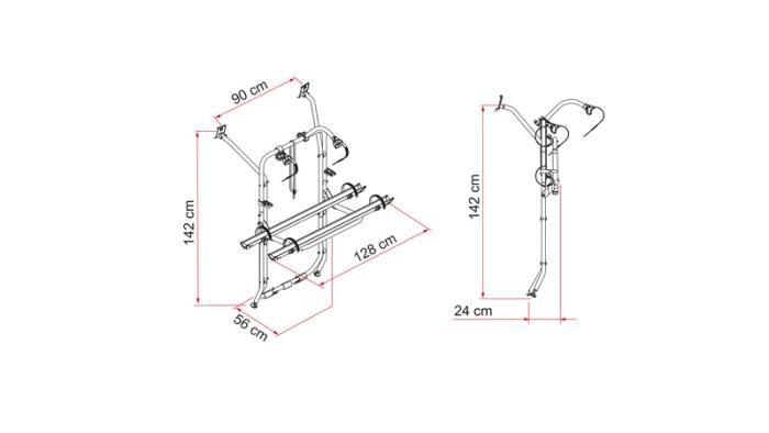 Fiamma Carry Bike til VW T6/T6.1 - sølv