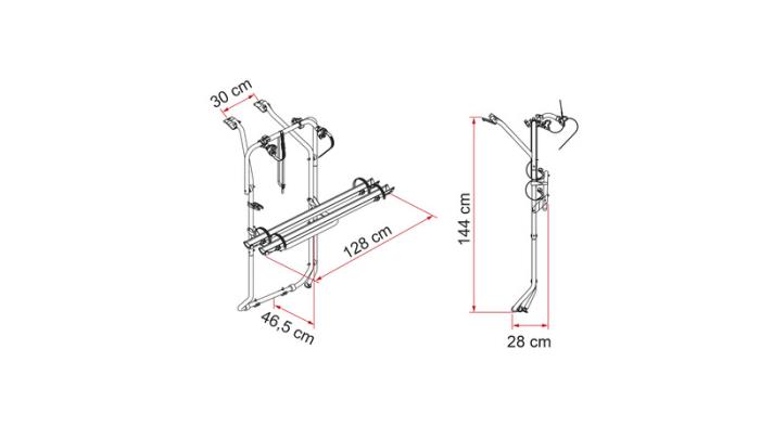 Fiamma Carry Bike VW T5 D / T6 D for dobbel bakluke