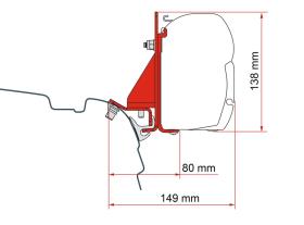 Fiamma montagebeslag F45 til VW T5/T6