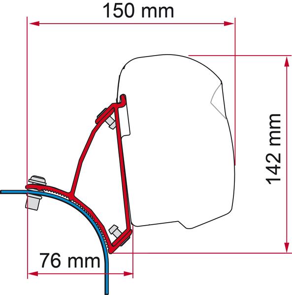 Fiamma F35 Monteringsbeslag VW T5/T6 HÆVETAG DB