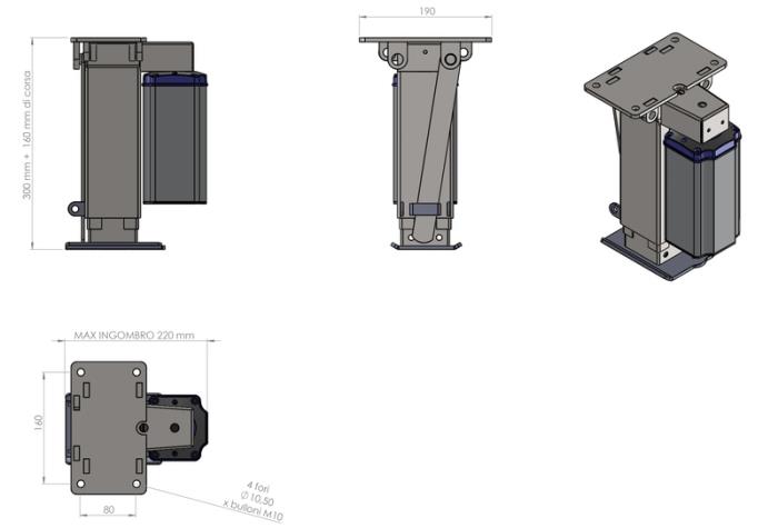 Carbest AutoLift støtteben, sæt a 4 stk. Vælg adaptersæt!