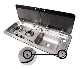 Afdækning til gaskomfurer - sæt med 8 stk.