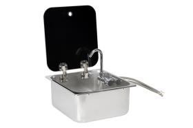 Carbest vask m. glasafdækning og vandhaneækning