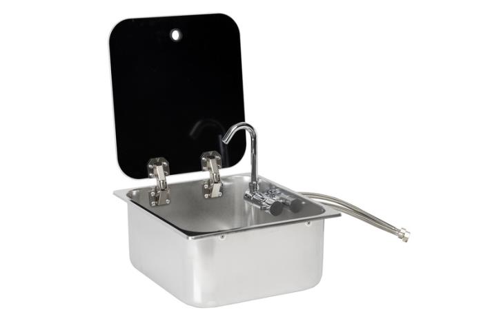 Carbest vask m. glasafdækning og vandhaneækning