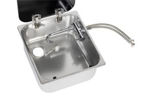 Carbest vask m. glasafdækning og vandhaneækning