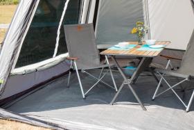 Camp4 Bambusbord med net, mørk aluminiumsramme