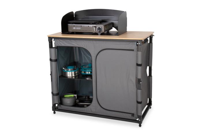 Camp4 Campingkøkken BAMBUS QUICK SLIDE udvideligt, hurtigt montering