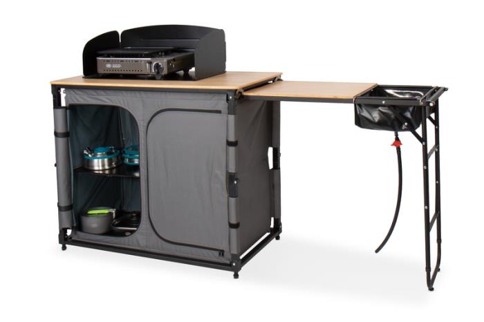 Camp4 Campingkøkken BAMBUS QUICK SLIDE udvideligt, hurtigt montering