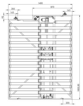 Carbest løfteseng elektrisk - 1853 x 1400 mm