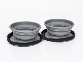 Hundeskål LUCY med 2 foldbare silikoneskåle