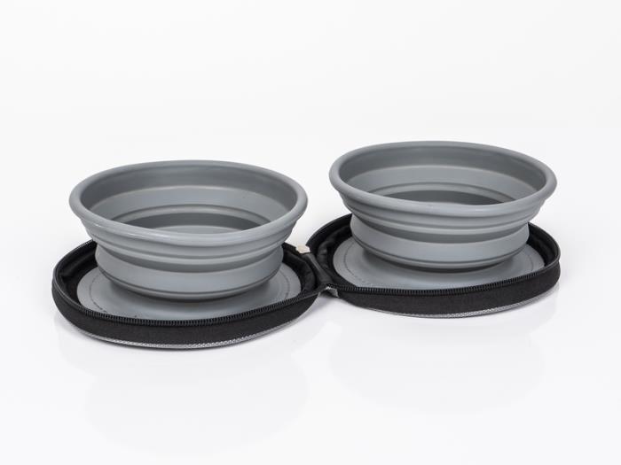 Hundeskål LUCY med 2 foldbare silikoneskåle