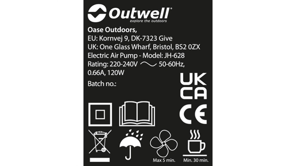 Outwell Superior Double med indbygget pumpe