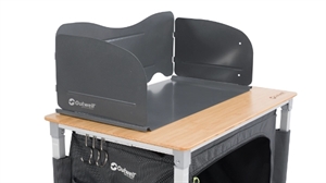 Varmeafledningsplade og vindafskærmning