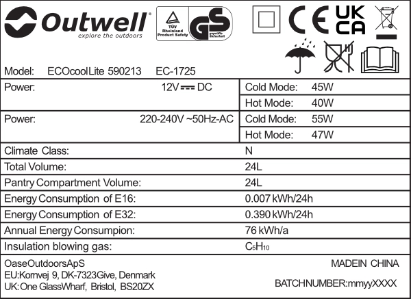 ECOcool Lite Dark Blue 24 12V/230V