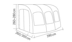 Reimo fortelt MarinaHigh 390 autocamper